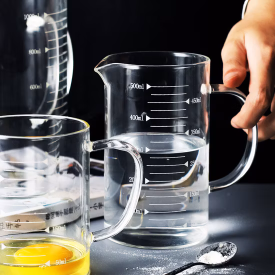 1 Oz Fashionable Various Color Glass Measuring Cup with Clear Scale