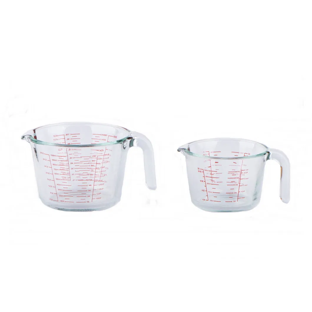 300ml 500ml 1000ml Borosilicate Glass Measuring Cup with Handle