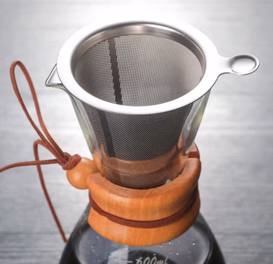 500ml Wooden Collar Glass Sharing Pot Tea Pot Coffee Server
