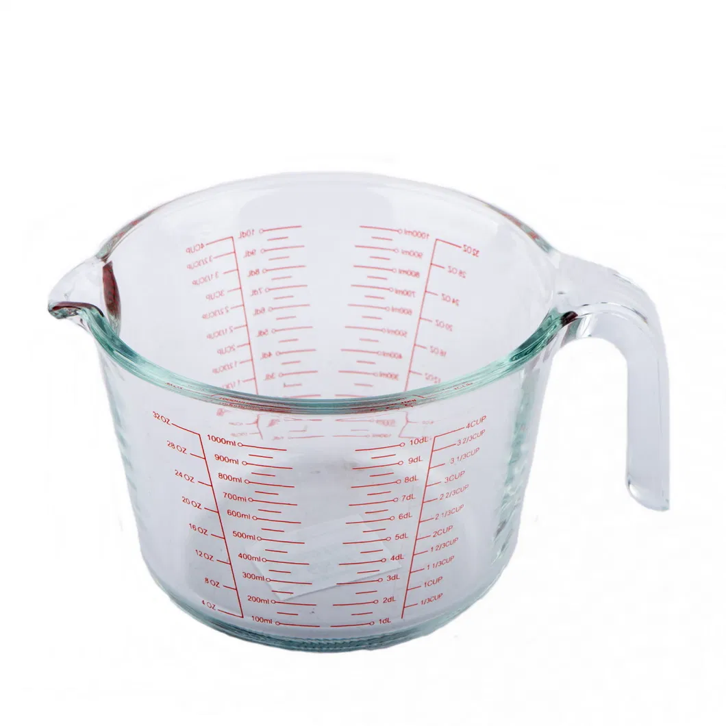 300ml 500ml 1000ml Borosilicate Glass Measuring Cup with Handle